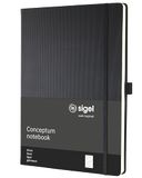 SIGEL CO112 Notizbuch Conceptum, ca. A4, liniert, Hardcover, schwarz