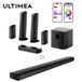 ULTIMEA 7.1 Surround Soundbar met 2 Surround Speakers & 6.5" Subwoofer, Surround Sound Systeem voor TV met RGB, APP-bediening