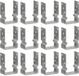 vidaXL Hekankers 12 stuks zilver 10x6x15 cm gegalvaniseerd staal
