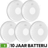 Aroha Safety Pro Combimelder - 10 jaar batterij - Rookmelder & Koolmonoxidemelder - CO melder & Brandmelder - 5 set