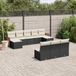 Maison Exclusive - Ensemble de jardin pour le jardin, composé de 10 pièces avec coussins, en polyrotin noir