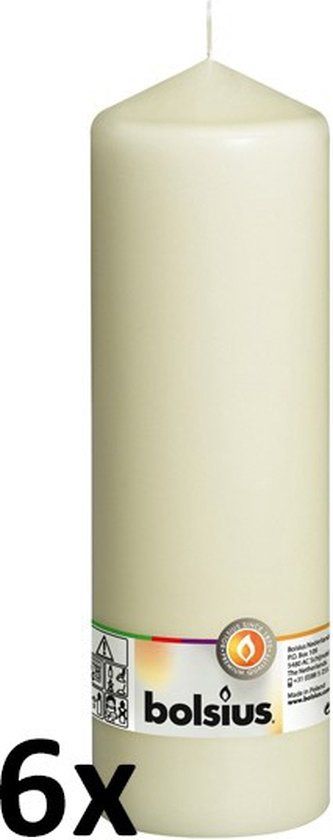 Bolsius - Horeca Stompkaars - 250/78 - 6 stuks - Ivoor