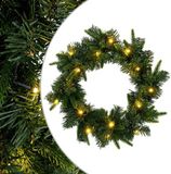 vidaXL - Couronne de Noël - Vert - 30 cm - PVC et PE