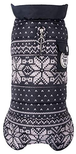 Wouapy Zwarte Jacquard Puffer Coat - XXS