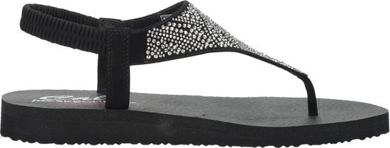 Skechers Meditation - New Moon Sandalen Plat - zwart - Maat 39