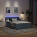 Maison Exclusive - Cadre de lit ottoman avec matelas, gris foncé, 140x200 cm, velours