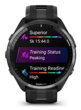 Garmin Forerunner 965 Smartwatch - 1.4" AMOLED Display - GPS - Black