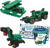 Clics Dino World 6-in-1 bouwblokken – DUURZAAM SPEELGOED gemaakt van GEREECYCLEERDE kunststof – bouwset 6 in 1 - speelgoed 4,5,6,7,8 jaar jongens en meisjes - educatief speelgoed - Montessori speelgoed - constructie speelgoed
