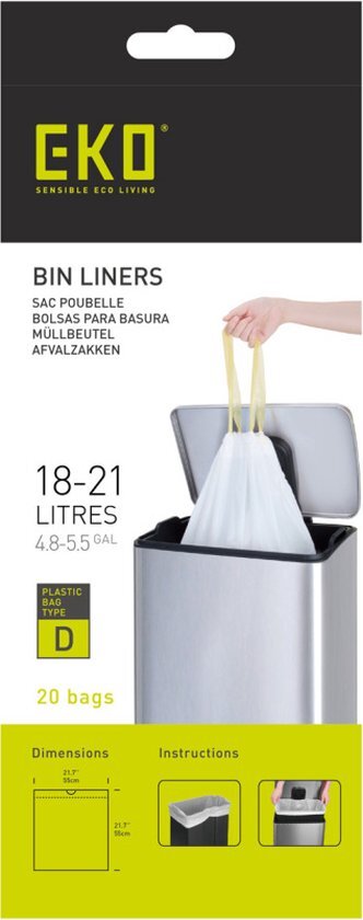 EKO afvalzakken 18-21 liter code D - 20 stuks