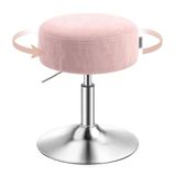 VASAGLE tabouret de maquillage, réglable en hauteur, pivotant à 360 degrés, PU, coussin épais, tabouret de coiffeuse, pour chambre à coucher, cuisine, salle à manger, moderne, rose bonbon LJB120S01