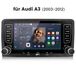 HEXINEX Android Auto multimedia navigatiesysteem voor Audi A3 (2003-2012), 7 inch, 2GB+64GB, Android 15, draadloos, GPS, Wi-Fi, Bluetooth