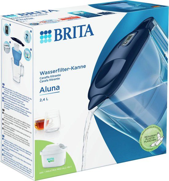 Brita Aluna Waterfilterkan - Blauw - 2.4L - Incl. 1 MAXTRA PRO Filter