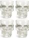 Kikkerland Shotglas - Set van 4 - 45ML - Vaatwasmachinebestendig - In een schedel design