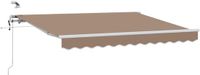 vidaXL Uitschuifbare luifel Taupe 400 × 350 cm Polyester