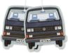 BRISA VW Collection by BRISA - Set van 2 Volkswagen luchtverfrissers met VW T3 Bulli Bus-motief (Sportief en fris)