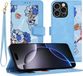 Techsuit Hoesje geschikt voor Apple iPhone 16 Pro Max - FlipCraft Book Wallet Case met koord - Vibrant Blue