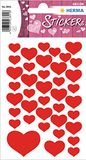 Herma Decoratieve stickers, kleine hartjes, 3 vellen, zelfklevend etiket