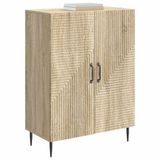 vidaXL Dressoir Sonoma Eiken 66 x 34,5 x 89,5 cm Bewerkt hout