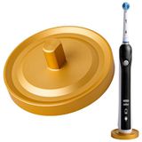 Relsy Gold Oral-B Compatible Electric Toothbrush Holder for Bathroom, Aluminum Oral B Toothbrush Holder with Hygienic Drip Capture Stops Toppling with Metal Toothbrush Stand, New Matte Gold