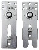 IPEA Metalen klemverbinders met veer voor banken en meubels, 2 stuks, verstelbare krokodillenklemmen voor bevestiging van kasten, metaalkleurig, 160 x 60 mm