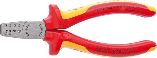Knipex 9768145A Krimptang voor adereindhulzen - 145mm
