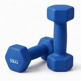 Merkloos / Sans marque Relaxdays Dumbbells - Set van 2 - Gietijzer - 5 kg - Antislip - Rood
