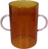 HD Collection Vaas Glas Amber 24,5x15x23cm