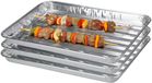 BBQ Collection Barbecue Grillschalen - Set van 250 stuks - Aluminium - Zilver - 34 x 32 x 2.5 cm