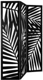 Atmosphera Luxe Kamerscherm Akira met 3 vlakken - zwart - mdf - 120 x 170 cm
