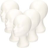 Merkloos 8x Piepschuim hoofd 30 cm Wit