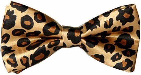 Fako Fashion® - Panterprint Vlinderstrik - 12cm - Polyester