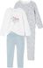 Vertbaudet Set van 2 pyjama's fluweel/velours met bloemen voor meisjes