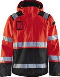Blåkläder 4987-1987 Shell jack High Vis ongevoerd Rood/Zwart maat M