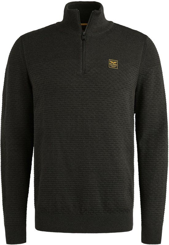 PME Legend Half Zip Zwart Katoen Moulin PKW2510301/999