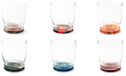 Excelsa Aboriginal Set van 6 glazen met gedecoreerde bodem, 340 ml, diameter 8 cm, glas