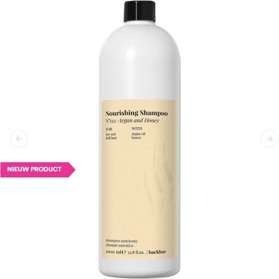 FarmaVita Back.Bar N°02 Argan & Honey Nourishing Shampoo 1000ml - Professional