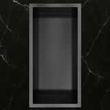 Hotbath &More Inbouwnis - 30 x 15 x 10 cm - Geborsteld Zwart PVD