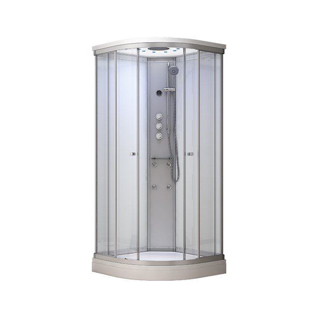 Maxaro Complete Douchecabine 100x100cm Wit Modera Watermassage LED Verlichting