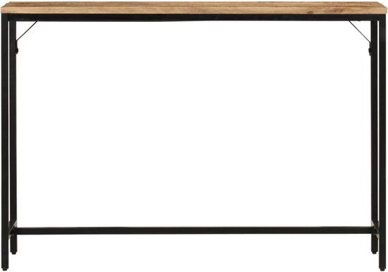 vidaXL Wandtafel 110x30x75 cm massief ruw mangohout en ijzer