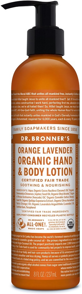 - Dr. Bronner Hand- & Bodylotion Sinaasappel Lavendel