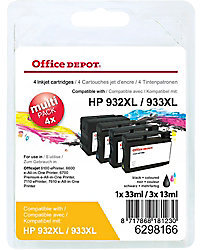 Office Depot Compatibel HP 932XL, 933XL Inktcartridge C2P42AE Zwart, cyaan, magenta, geel 4 Stuks