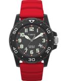 Timex Main Street TW5M61000 Herenhorloge - Rood Siliconen - Zwart - 42 mm