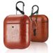 StyleDesign Beschermhoes, compatibel met AirPods (1e en 2e generatie), PU-leer, oranje