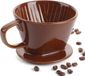 Bol Dripper à café en céramique pour infusion lente - Marron
