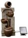 Merkloos Tuinfontein op zonne-energie - Waterval - LED-verlichting - 7,5 l - Pomp