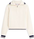 Tommy Hilfiger Pull en maille pour femme Coton Blanc Taille S