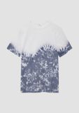 s.Oliver T-shirt lichtblauw katoen tie-dye korte mouw ronde hals 158/164