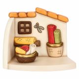 THUN - Naaisterij met manden van keramische stoffen, 15,6 x 10,9 cm, hoogte 12 cm, klassieke kinderdagverblijf collectie