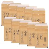 ÖKI Luchtkussenzakken - bubble enveloppen incl. zelfklevende strips, 10 stuks, C7 bubble tassen, gewatteerde enveloppen, verzendtassen, bruin