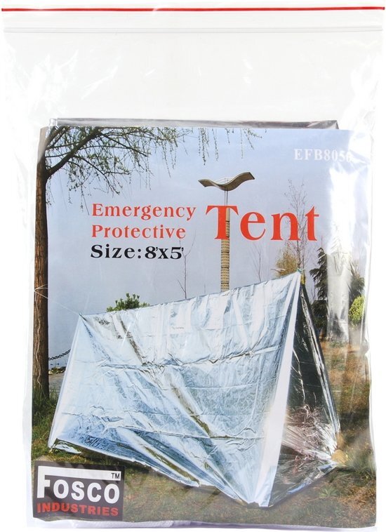Fosco Noodgeval Tent - Zilver - 243x152cm